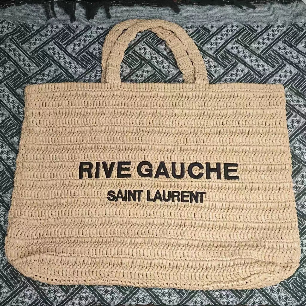 Rive Gauche Saint Laurent Embroidered Tote